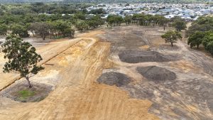 Elevated view of the edenlife Byford site, looking east.