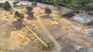 Aerial view of Edenlife Byford site works, looking towards Thomas Road