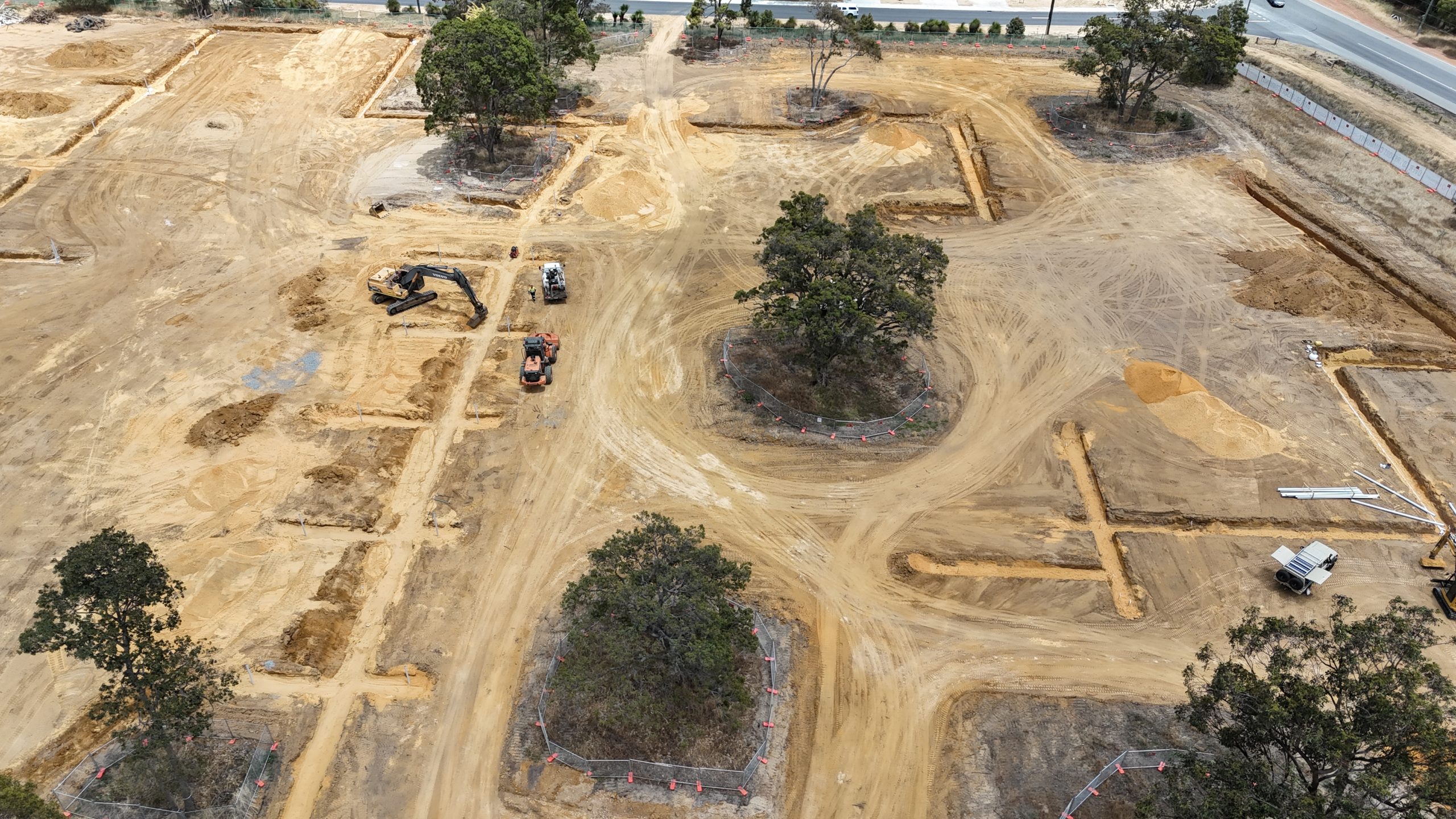 View of the Edenlife Byford site works.